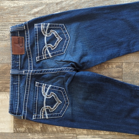 BIG STAR "Remi" low-rise bootcut jeans medium wash The Buckle sz 27L tall - Picture 3 of 15